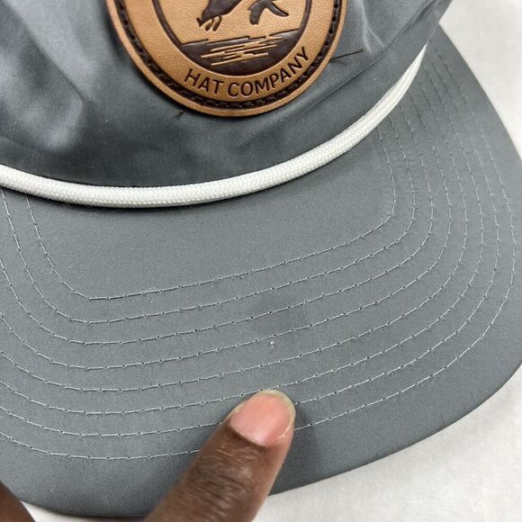 Dover Bluff Mens Snapback Hat Gray Adjustable Brimmed Outdoor Logo Cap One Size - Picture 6 of 7